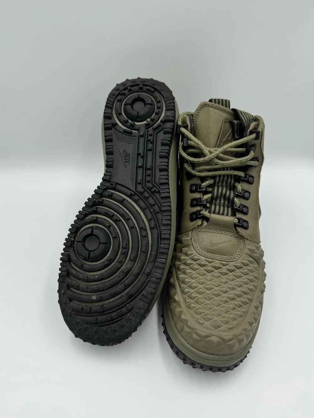 Nike Lunar Force 1 Duckboot, Men’s sz 8.5, Medium Olive Green/Black, 916682-202